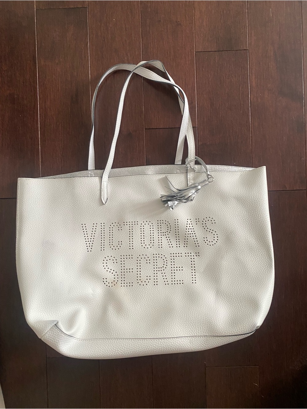 Victoria's Secret white Perforated Logo Tote